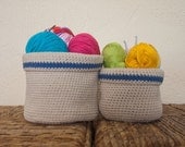 Instant Download - PDF CROCHET PATTERN - Crochet Baskets (Level Easy)  -  Two Sizes - Permission to Sell Finished Items