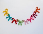 Instant Download - PDF Crochet Pattern PHOTOTUTORIAL - Garland of Colorful Bows (Quick and Easy) -  Permission to Sell Finished Items