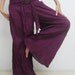 Purple Pants Casual Cotton Mix to Coconut Shell A