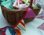 CARNIVAL fabric Bunting/Banner in MINI size......a riot of color and just so cute.
