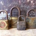 Vintage Collection of Antique Locks Lot of 4