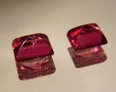 Rectangle 2.975 cttw Pair Garnet Sugar Loaf Cabs SI1 - Rhodolite Garnet Matched Pair