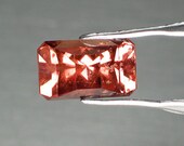 Rectangle 4.05 ct Color Shift Garnet - Peachy Pink to True Blood Red - Master Cut by Stephen Kotlowski - Opposed Bar Cut Corner Rectangle
