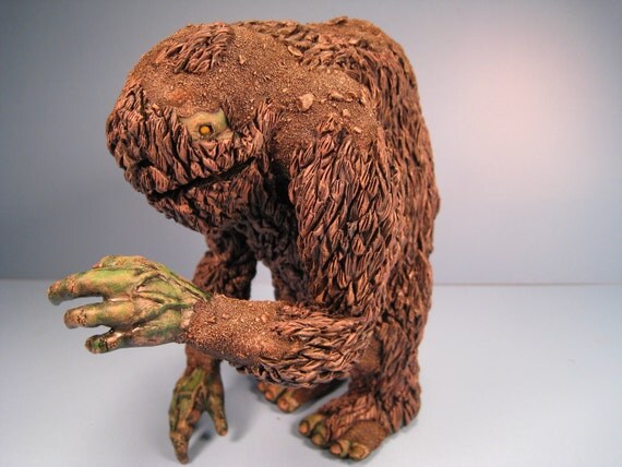 Unpainted resin casting of Wistful the Golem Sculpture Troll Ent Monster Fairy