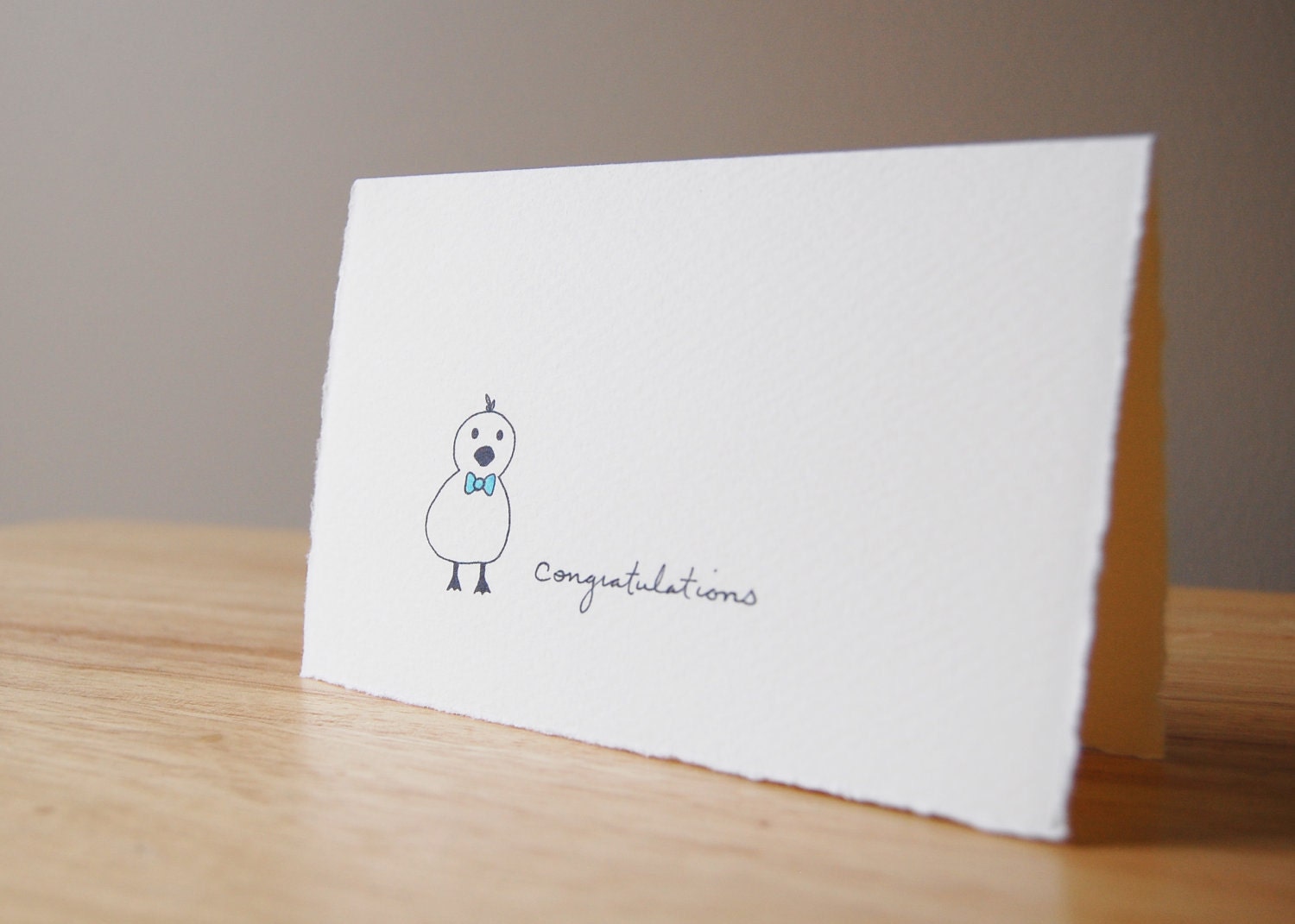 Simple Baby Shower Card - Boy Duck Congratulations
