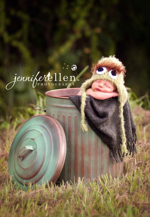 LIMITED EDITION...Oscar the Grouch Hat...Fabulous Photo Prop