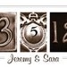 Wedding / Anniversary Frame your Date: Sepia- Personalized with your own photo