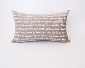 Les Amours Diverses Pillow in Natural