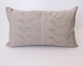 Herringbone Boudoir Pillow-Ivory