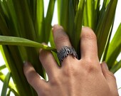 Oxidized Bold Stylish Silver Ring