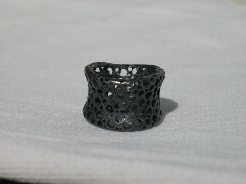 Black Silver Ring Atypic Jewellery