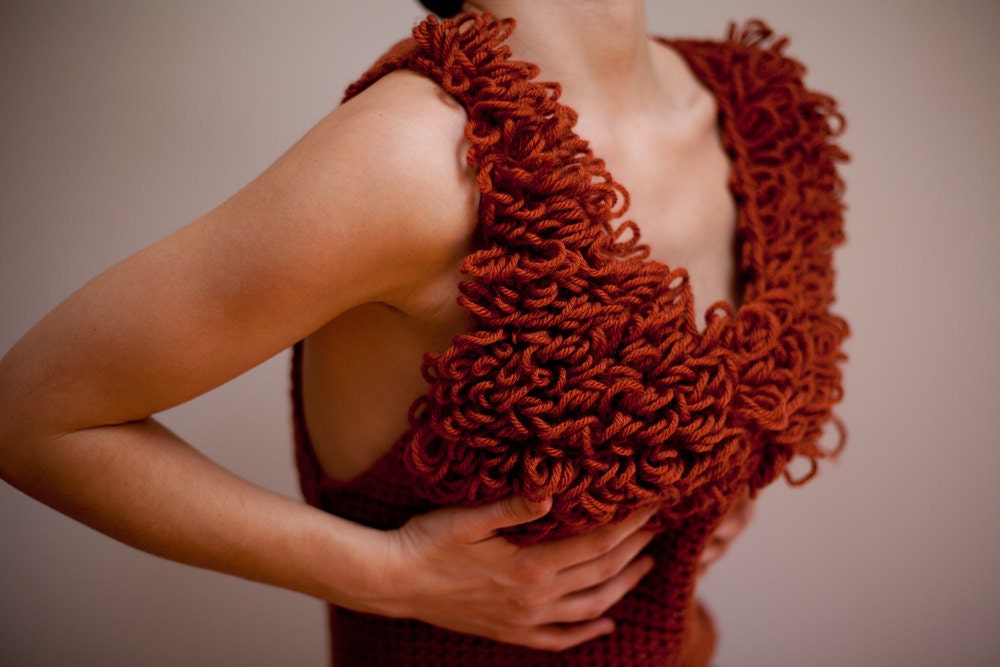 Crochet looped dress