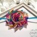 Printed Shabby Flower Headband. Newborn to Adult. Photo Prop. More colors available. Any Size.