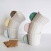 Ceramic Coffee Cups Set of 6 in different colors: pink, mint, gray, yellow, black and blue