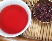 Organic Hibiscus Tea - a healthy and delicious herbal tea. Loose leaf. 2.6 oz