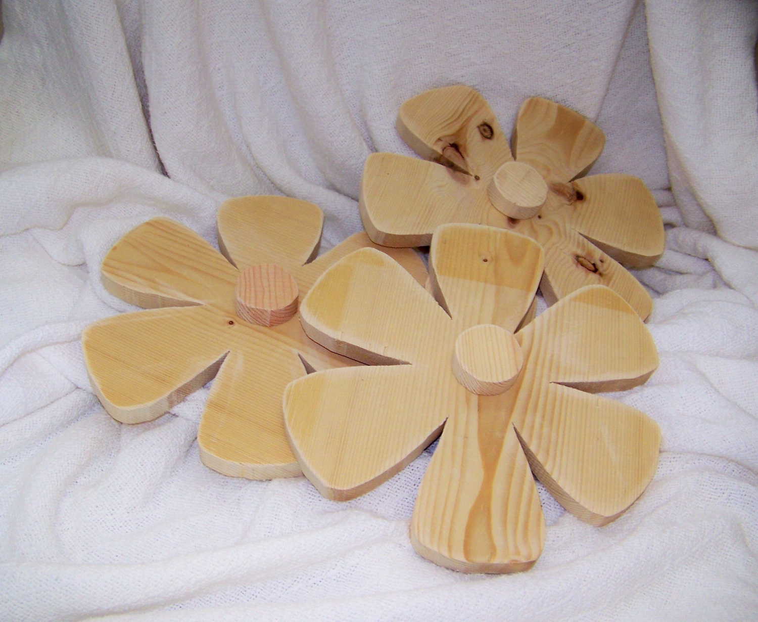 Unfinished wood Flowers