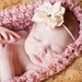Pink/Mauve Newborn Nest Baby Bowl Cacoon Wrap Photography Prop