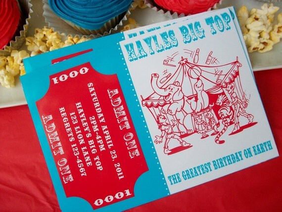 Printable Invitation-Big Top Party Il_570xn
