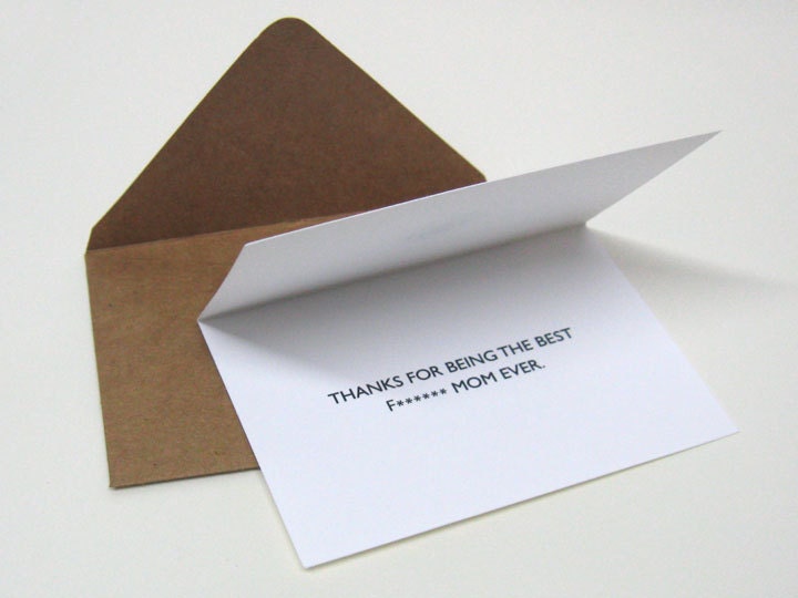 Engraved mini Mother's Day card or gift enclosure - Best Mom Ever