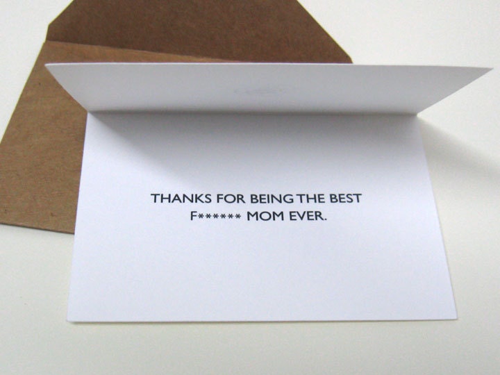 Engraved mini Mother's Day card or gift enclosure - Best Mom Ever