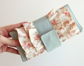 Romantic Ruffle Wallet - Smart Phone Clutch - Petite Maison by Bunny Hill - Wristlet Option