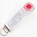 Aqua Swirl Key Fob - Damask in Rouge, Verona, Riley Blake - Matching Zip Pouch Available