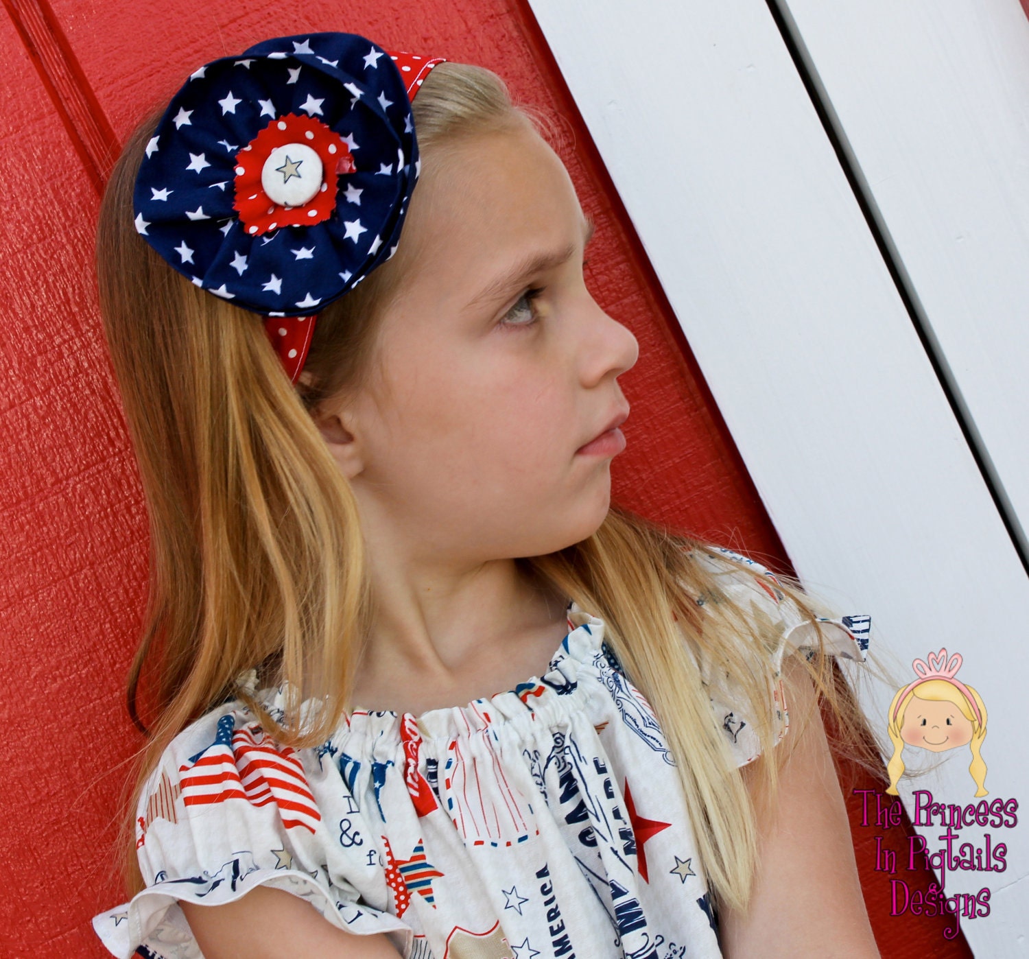 She Loves a Parade- Girls Peasant Style Top with Matching Cropped Ruffle Jeans............The Princess in Pigtails Designs
