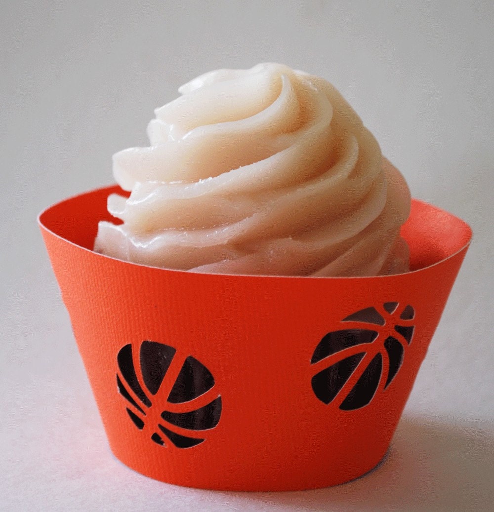 Basketball Cupcake Wrappers In Your Choice of Color Qty 12 By Your Little Cupcake