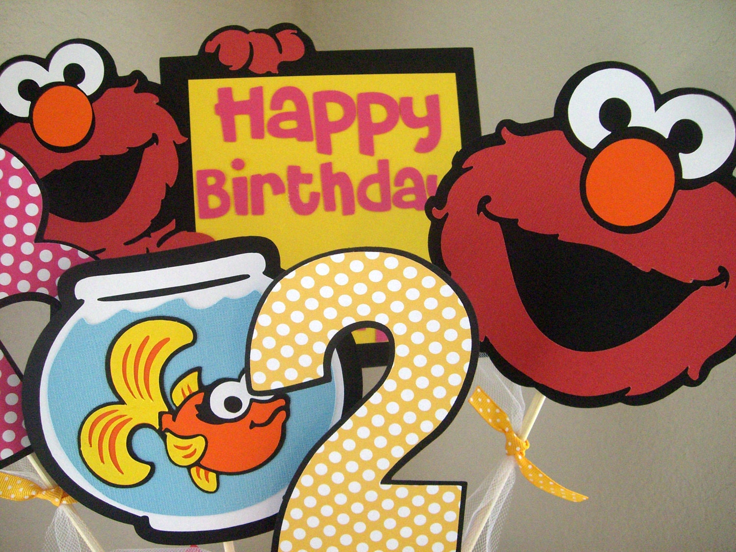 Elmo Centerpiece - Pick Your Colors