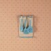 Dollhouse Miniature, Sky Blue,Utensil Rack, Vintage Style- Last One