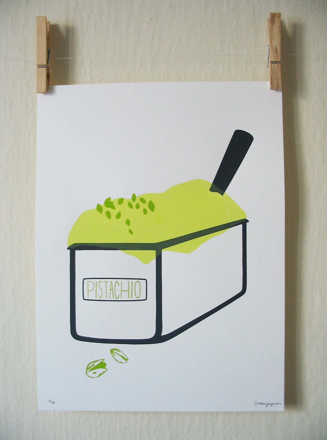 Pistachio Gelato - Silkscreen Print