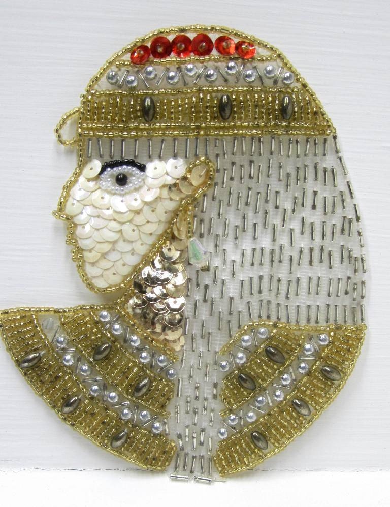 Fabulous Cleopatra Beads and Sequins Appliqué