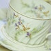 Vintage Haviland Limoges "Orsay" Tea Cup and Saucer, Swirl, Off White/Purple/Green