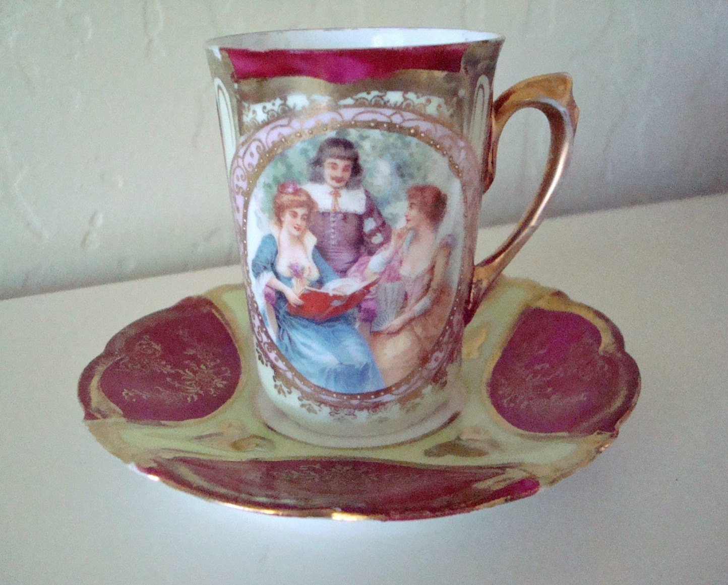SALE - 1920's era Demitasse Cup and Saucer by Prov SXE, ES - Vintage - Price Reduced