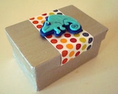 SALE- Tooth Fairy Box - Chameleon PolkaDot - Pascal Tangled