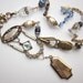 Antique Locket Vintage Assemblage Necklace - Blue Rosary Beads, Pearls, Rhinestones One of a Kind by jryendesigns