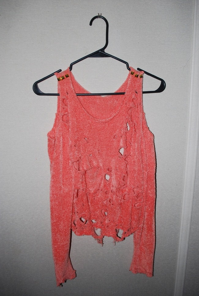 Skull Slash Cropped Sweater SALE
