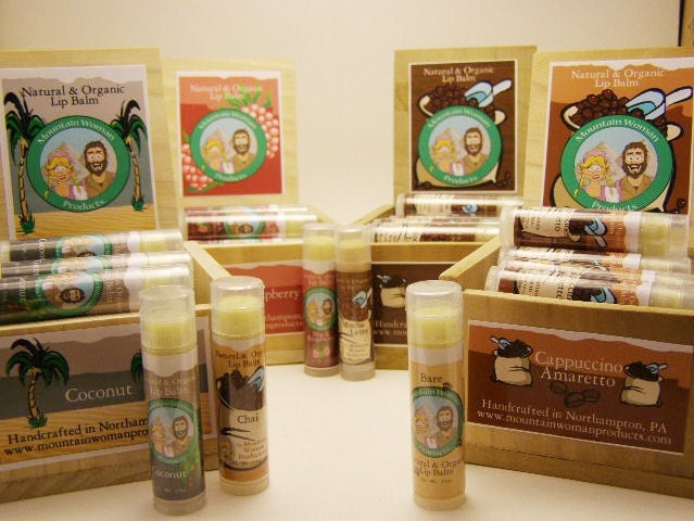 Create Your Own Organic Lip Balm Triple Pack Coffee Shop and Regular Custom Valentine's Day