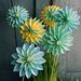 Paper Flowers,Mothers Day Bouquet, Pastel Dahlia Mix - Spring Flowers - First Anniversary, Origami Flowers