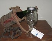 Set of  (2) Texas Hill Country  Redneck Wine Glass