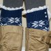 Blue Patterned Lace Boot Socks