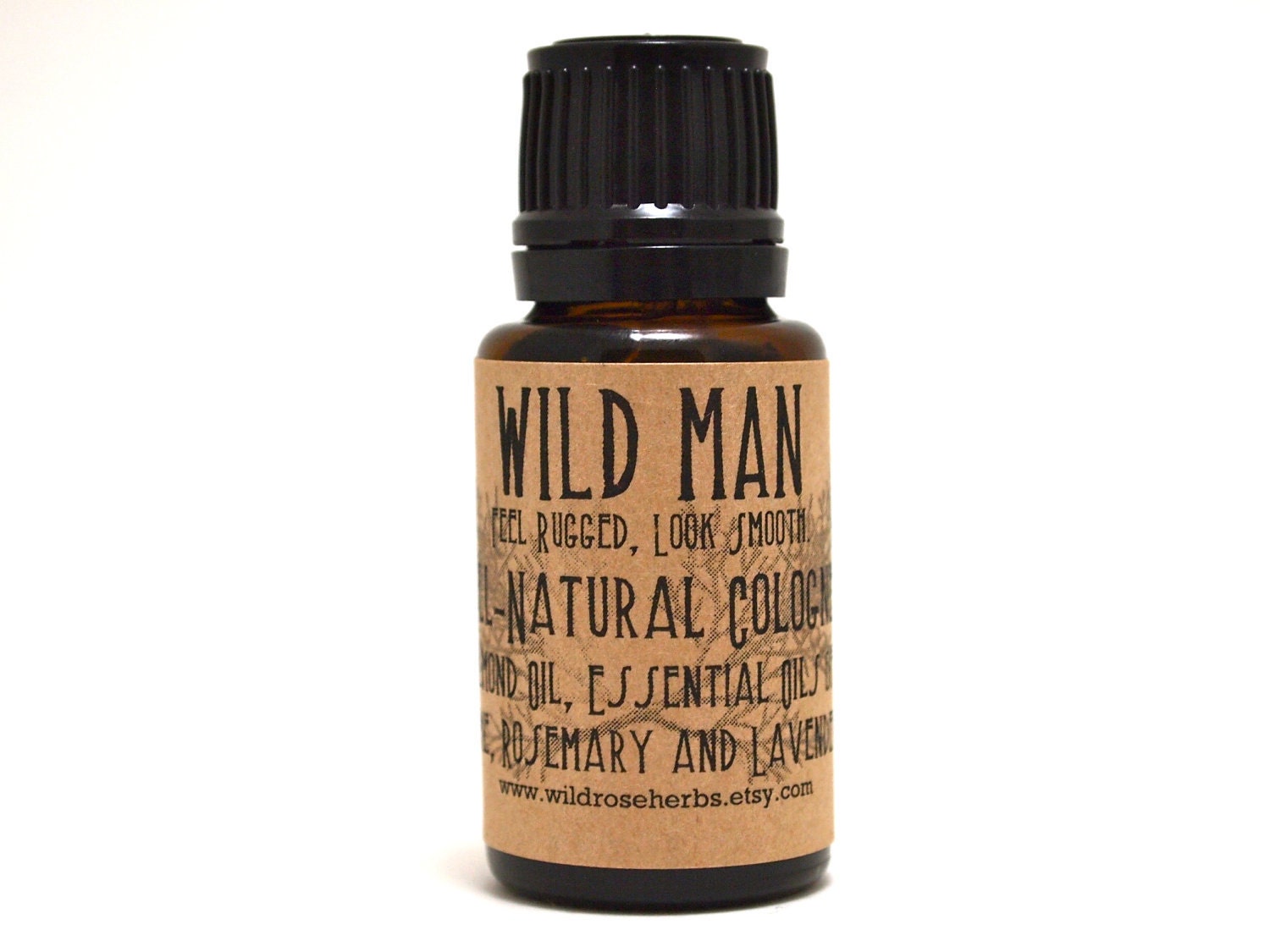 Natural Men's Cologne Wild Man Essential Oils Aromatherapy for Men