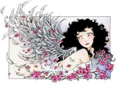 Angel Art 5x7 Print "Looking Back" Fantasy Art