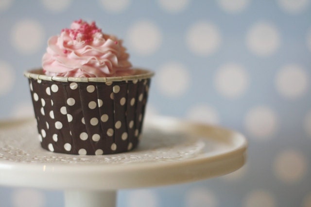 Candy Cups Nut Baking cupcake liners muffin grease proof treat dips sauces cups - (50 pcs) YOU PICK COLORS -Polka Dot or Stripe paper cups