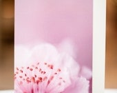 greeting cards pink flower blossoms 5x7 birthday card mothers day pretty floral feminine beautiful