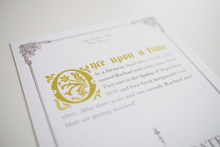 Fairy Tale Once Upon a Time -  DIY Printable Save the Date Card