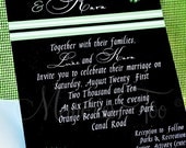 Palm Leaf Wedding or Shower Invitation