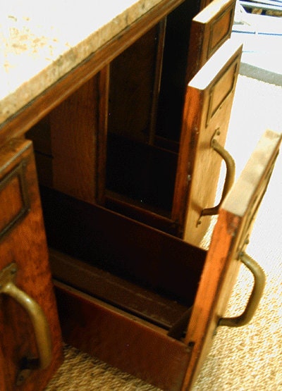 Table Top Oak Mission File Cabinet /Reserved for Rebeka