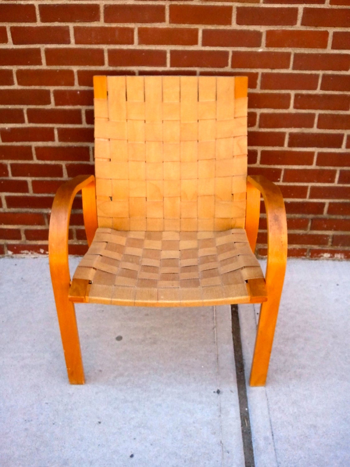 Mid Century Bruno Mathsson Woven Chair