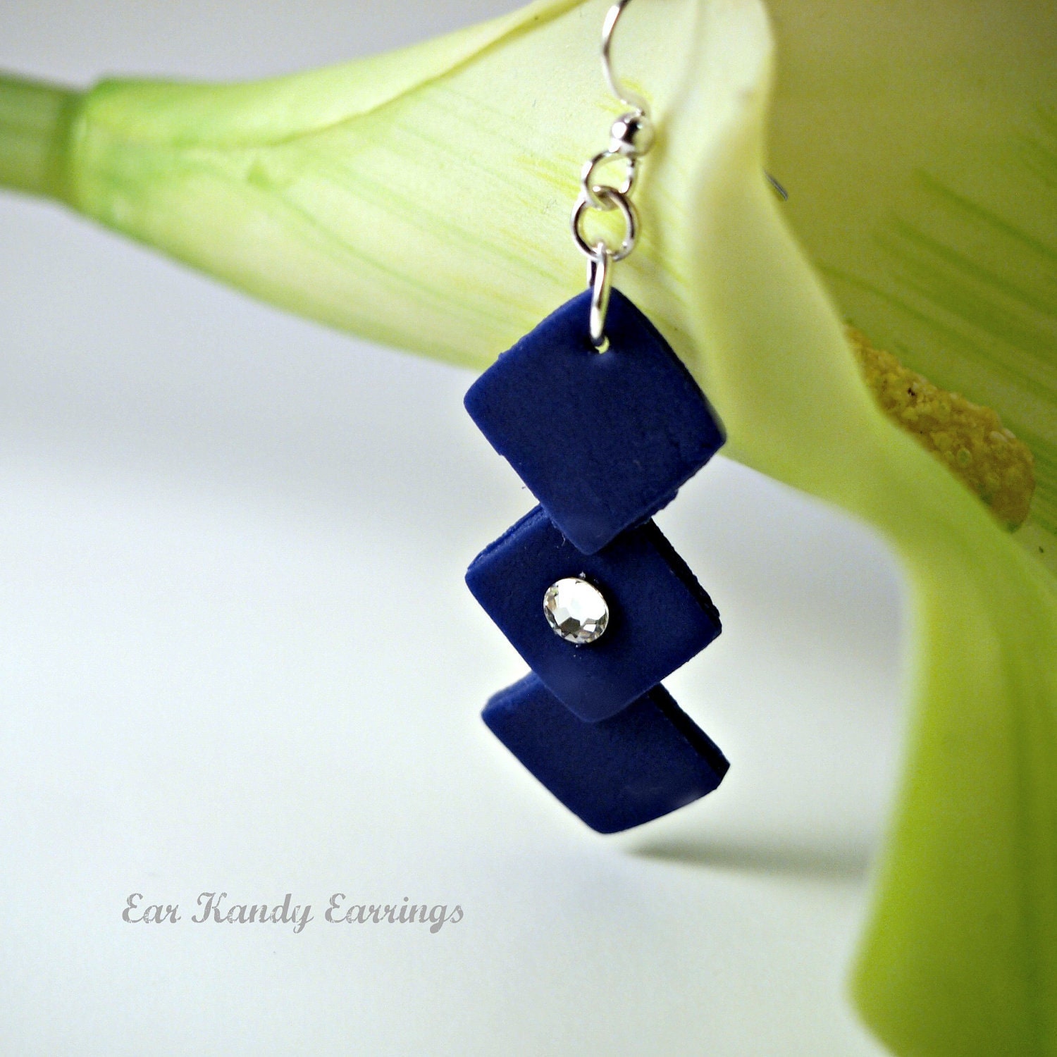 Geometric Cold Porcelain Dangle Earrings